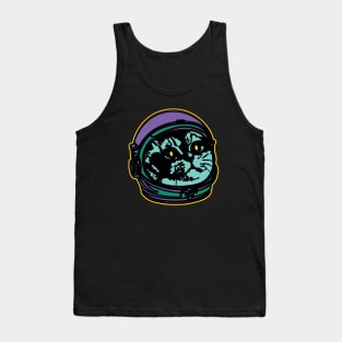 Heavy Breathing Cat Meme Astro Cat Tank Top